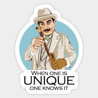 HERCULE POIROT Unique Sticker